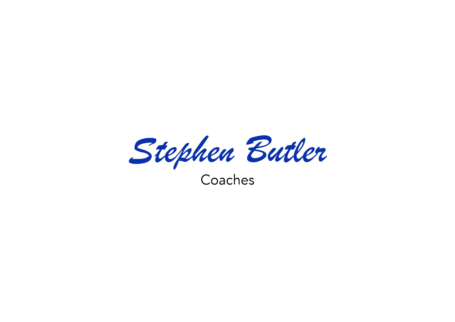 Stephen Butler Coaches